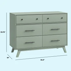 Otto 6-Drawer Dresser- Sage