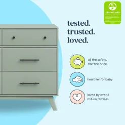 Otto 6-Drawer Dresser- Sage