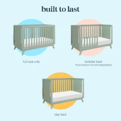Otto 3-in-1 Convertible Crib- Sage