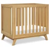 Otto 3-in-1 Convertible Mini Crib with 4" Mattress - Honey