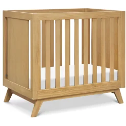 Otto 3-in-1 Convertible Mini Crib with 4" Mattress - Honey