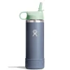 18oz Kids Wide Mouth Bottle- Grey/Green