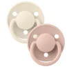 Pacifier Bibs (2) De Lux 0-36mois - Ivory/Blush