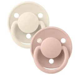 Pacifier Bibs (2) De Lux 0-36mois - Ivory/Blush