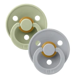 Pacifier Bibs (2) 0-6m - Sage / Cloud (Size 1)