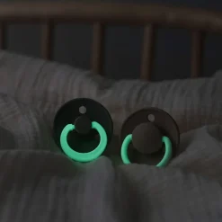 Pacifier Bibs (2) 0-6m - Blush / Vanilla (Size 1)