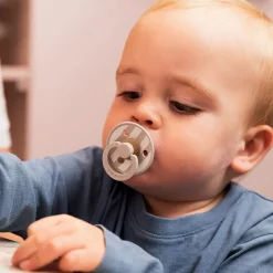 Pacifier Bibs 6-18m (2) - Block Sand Mix (Size 2)