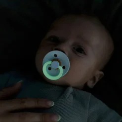 Pacifier Bibs 6-18m (2) - Glow in the Dark Petrol/Deep Space (Size 2)