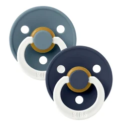 Pacifier Bibs 0-6m (2) - Glow in the Dark Petrol/Deep Space