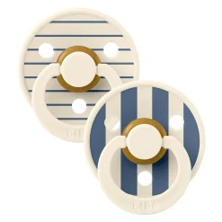 Pacifier Bibs 0-6m (2) - Studio Ivory Steel Blue Mix (Size 1 )