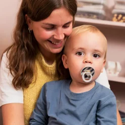 Pacifier Bibs 0-6m Set of 2 - Block Sand Mix (Size 1)