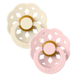 Pacifier Boheme (2) 0-6m - Ivory / Pink (Size 1)