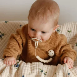 Pacifier Clip Halo - Off White