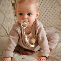 Pacifier Clip Ora- Wood White