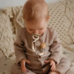 Pacifier Clip Ora- Wood White