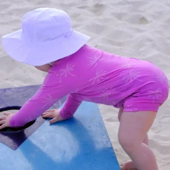 Palm Tress Long Sleeve Swimsuit 3-24m