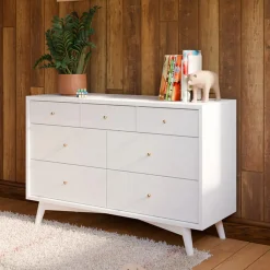 Palma 7-Drawer Double Dresser - White