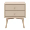 Palma Nightstand with USB Port Assembled - Taupe