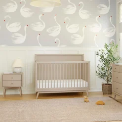 Palma Nightstand with USB Port Assembled - Taupe