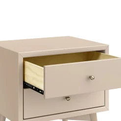Palma Nightstand with USB Port Assembled - Taupe