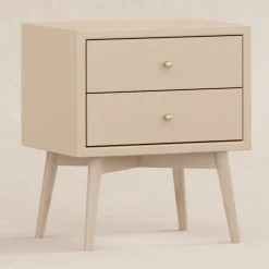 Palma Nightstand with USB Port Assembled - Taupe