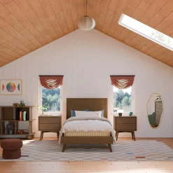 Palma Twin Bed - Natural Walnut