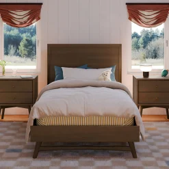Palma Twin Bed - Natural Walnut
