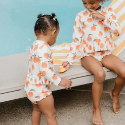 Peaches 2 Piece Long Sleeve Swimsuit 2-5y