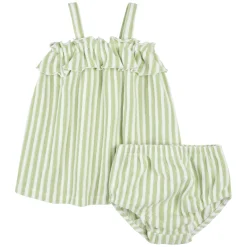 Peaches Striped Dress 3-24m