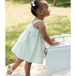 Peaches Striped Dress 3-24m