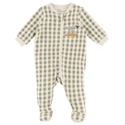 Peas Gingham Pajamas 0-30m