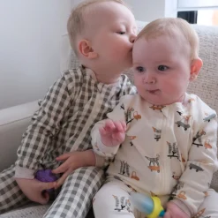 Peas Gingham Pajamas 0-30m