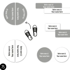 Peel And Stick Name Labels Mini - White