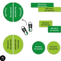 Peel And Stick Name Labels Mini - Green