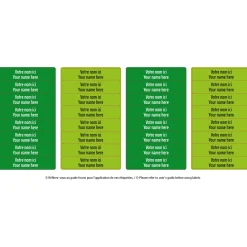 Peel And Stick Name Labels Mini - Green