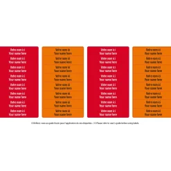 Peel And Stick Name Labels Mini - Red