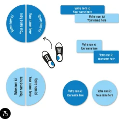 Peel And Stick Name Labels Mini - Blue