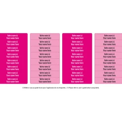Peel And Stick Name Labels Mini - Pink