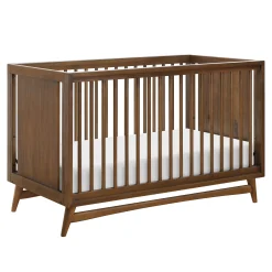 Peggy Mid-Century 3-in-1 Convertible Crib - Walnut