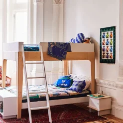 Perch Bunk Bed Full - Natural/ White