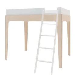 Perch Double Loft Bed - Natural/ White