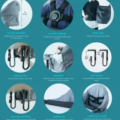 Perch Hanging Table Chair Booster Seat - Salt And Pepper