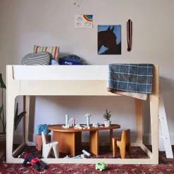 Perch Nest Twin Bed - Natural/ White