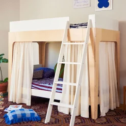 Perch Twin Bunk Bed - Natural/ White