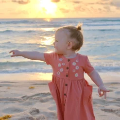 Picnic Coral Dress 3-24m