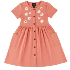 Picnic Coral Dress 2-8y