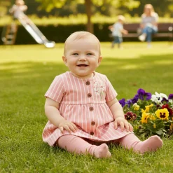 Picnic Striped Dress 3-24m