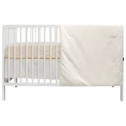 3-Piece Crib Bedding Set - Beige Linen Look