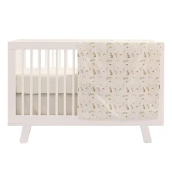 3-Piece Crib Bedding Set - Gooses and Rabbits