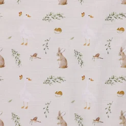 3-Piece Crib Bedding Set - Gooses and Rabbits